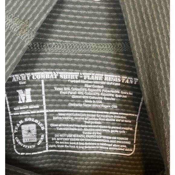 Army Combat Shirt Flame Resistant Size Medium Team Soldier Camo Tactical Long - Picture 3 of 11